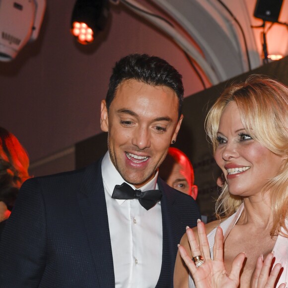 Maxime Dereymez et Pamela Anderson - People à la soirée "Lambertz Monday Night", sous la devise "Rockin Chocolate", à Cologne. Le 28 janvier 2019
