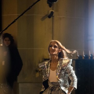 Céline Dion en tournage pour la maison l'Oréal à l'hôtel Plaza Athénée à Paris, France, le 30 janvier 2019
