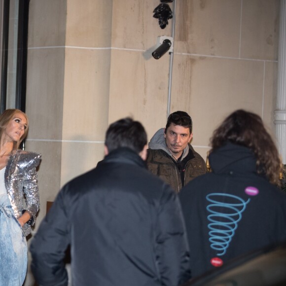 Céline Dion en tournage pour la maison l'Oréal à l'hôtel Plaza Athénée à Paris, France, le 30 janvier 2019
