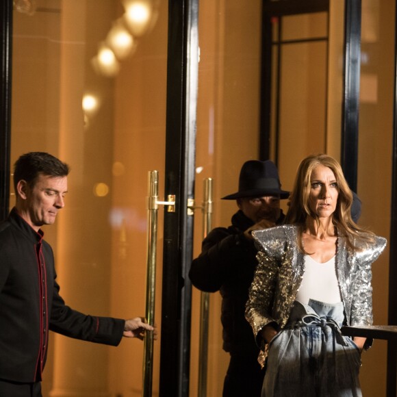 Céline Dion en tournage pour la maison l'Oréal à l'hôtel Plaza Athénée à Paris, France, le 30 janvier 2019