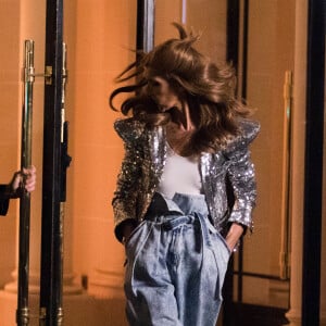 Céline Dion en tournage pour la maison l'Oréal à l'hôtel Plaza Athénée à Paris, France, le 30 janvier 2019.