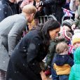 Le prince Harry, duc de Sussex, et Meghan Markle, duchesse de Sussex, enceinte, visitent le Bristol Old Vic. à Bristol le 1er février 2019.