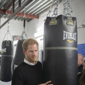 Le prince Harry, duc de Sussex, et Meghan Markle, duchesse de Sussex, enceinte visitent l'association Empire Fighting Chance qui utilise la boxe pour soutenir les enfants qui échouent à l'école. Bristol le 1er février, 2019