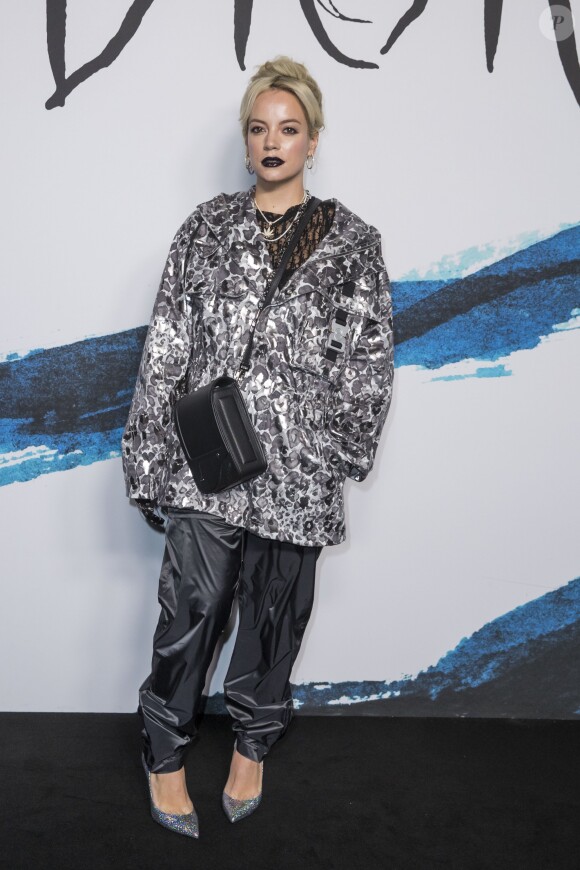 Lily Allen lors du photocall du défilé Christian Dior Homme automne hiver 2019/2020 au Champs de Mars à Paris le 18 janvier 2019. © Olivier Borde / Bestimage