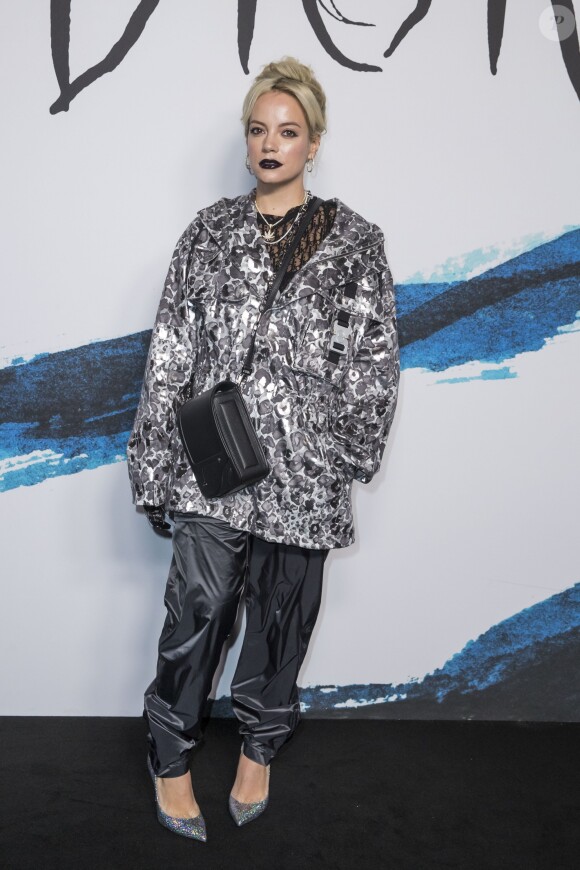 Lily Allen lors du photocall du défilé Christian Dior Homme automne hiver 2019/2020 au Champs de Mars à Paris le 18 janvier 2019. © Olivier Borde / Bestimage