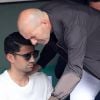 Zinédine Zidane et ses fils Luca et Enzo dans les tribunes des Internationaux de France de Tennis de Roland Garros à Paris, le 10 juin 2018. © Dominique Jacovides - Cyril Moreau/Bestimage