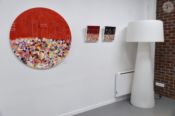 Atmosphère au vernissage de l'exposition "Au Coeur Des Villes" de l'artiste C.Faindt au Louvre Factory à Paris le 4 février 2019. © Giancarlo Gorassini/Bestimage