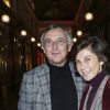 Pierre Passebon et Sylvie Rousseau lors du vernissage d'Amanda Lear à la Galerie du Passage à Paris, le 6 février 2019. © Julio Piatti/Bestimage