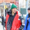 Justin Bieber et sa femme Hailey Baldwin-Bieber sont allés déjeuner au restaurant The Dutch à New York. Leur pasteur C. Lentz les a rejoint. Le 28 janvier 2019