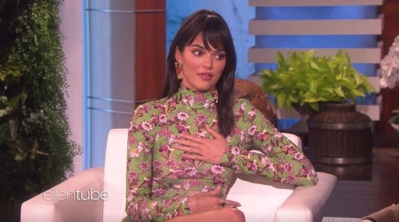 Captures d'écran - Kendall Jenner sur la plateau de l'émission The Ellen Show de Elle Degeneres à Los Angeles le 9 février 2019.  Los Angeles, CA - Kendall Jenner opens up on sister Kylie's pregnancy rumours and why she wasn't in the Kardashian Christmas card, as she appears on The Ellen Show. Her sister Kylie sparked all kinds of internet rumours when she posted a pic of her and Travis Scott getting very cozy with the cryptic caption, "Baby 2." Host Ellen DeGeneres, along with the rest of the world, wonder if this was a pregnancy reveal but Kendall thinks it was more like 'practice'. "I think she was just like: 'We are looking good and we are really into one another and maybe baby number two is gonna happen'," Kendall said. "They're practicing, right? Is that what you call it?" Ellen also asked why Kendall wasn't in the Kardashian family Christmas card, but alas, Kendall lamented that she didn't have a more exciting answer to this oft-raised question. "We were on set all day and we hadn't really planned a Christmas card," Kendall said. "Kim was like: 'We're all ready why don't we just do a Christmas card' and I was like: 'I gotta go'. I had to run with my mom to somewhat of a work thing, so we didn't really have time. But she was totally cool with the final product. I was like, 'You know what? It makes sense, the kids and the moms all good." But Kendall did admit to having fun with the online response to her absence, including posting a picture with her head horribly Photoshopped above the family. She actually said Kim suggested something like that after the picture was taken because she felt so bad Kendall wasn't a part of it. BACKGRID DOES NOT CLAIM ANY COPYRIGHT OR LICENSE IN THE ATTACHED MATERIAL. ANY DOWNLOADING FEES CHARGED BY BACKGRID ARE FOR BACKGRID'S SERVICES ONLY, AND DO NOT, NOR ARE THEY INTENDED TO, CONVEY TO THE USER ANY COPYRIGHT OR LICENSE IN THE MATERIAL. BY PUBLISHING THIS MATERIAL , THE USER EXPRESSLY AGREES TO INDEMNIFY AND TO HOLD BACKGRID HARMLESS FROM ANY CLAIMS, DEMANDS, OR CAUSES OF ACTION ARISING OUT OF OR CONNECTED IN ANY WAY WITH USER'S PUBLICATION OF THE MATERI Pictured: Kendall Jenner BACKGRID DOES NOT CLAIM ANY COPYRIGHT OR LICENSE IN THE ATTACHED MATERIAL. ANY DOWNLOADING FEES CHARGED BY BACKGRID ARE FOR BACKGRID'S SERVICES ONLY, AND DO NOT, NOR ARE THEY INTENDED TO, CONVEY TO THE USER ANY COPYRIGHT OR LICENSE IN THE MATERIAL. BY PUBLISHING THIS MATERIAL , THE USER EXPRESSLY AGREES TO INDEMNIFY AND TO HOLD BACKGRID HARMLESS FROM ANY CLAIMS, DEMANDS, OR CAUSES OF ACTION ARISING OUT OF OR CONNECTED IN ANY WAY WITH USER'S PUBLICATION OF THE MATERIAL09/02/2019 - Los Angeles