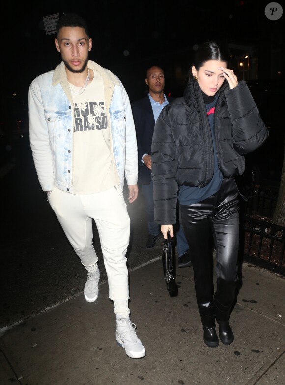 Kendall Jenner et son compagnon Ben Simmons quitte l'hôtel "Mercer" à New York, le 7 février 2019.