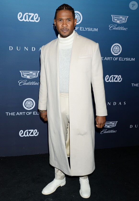 Usher - Les célébrités posent lors du photocall de la soirée "The Art Of Elysium" à Los Angeles le 5 janvier 2019.