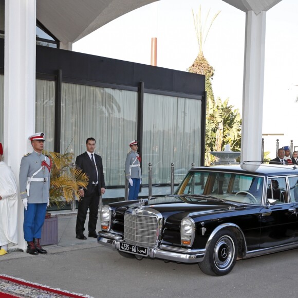 Le roi Felipe VI et la reine Letizia d'Espagne ont été accueillis le 13 février 2019 par le roi Mohammed VI et sa famille à Rabat au Maroc, où les cérémonies officielles de bienvenue ont eu lieu place du Mechouar au palais royal.