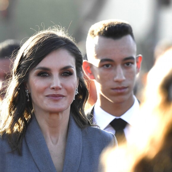 Le roi Felipe VI et la reine Letizia d'Espagne ont été accueillis le 13 février 2019 par le roi Mohammed VI et sa famille à Rabat au Maroc, où les cérémonies officielles de bienvenue ont eu lieu place du Mechouar au palais royal.