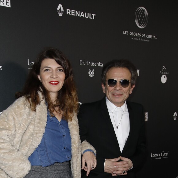 Philippe Manoeuvre et sa femme Candice de la Richardière arrivent à la 14ème cérémonie des Globes de Cristal, à la salle Wagram à Paris, le 4 février 2019. © Marc Ausset-Lacroix/Bestimage