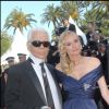 Diane Kruger et Karl Lagerfeld lors de la montée des marches du festival de Cannes 2007