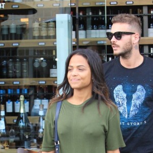 Christina Milian et son compagnon Matt Pokora (M. Pokora) font du shopping chez "Wally's" à Beverly Hills. Los Angeles, le 15 novembre 2018.
