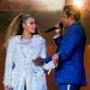 Beyoncé et JAY-Z donnent le coup d'envoi de la tournée "On The Run II" au Principality Stadium à Cardiff, le 6 juin 2018.