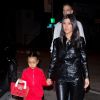 Kourtney Kardashian emmène sa nièce North West dîner au restaurant "Craig's" avec Kris Jenner et son compagnon Corey Gamble à Los Angeles, le 11 janvier 2019.