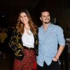 Laury Thilleman (Miss France 2011) et son compagnon Juan Arbelaez à la soirée de lancement de la bouteille d'Evian "Rainbow Inside" collaboration entre Evian et Virgil Abloh au Palais de Chaillot à Paris, France, le 25 février 2019. © Giancarlo Gorassini/Bestimage