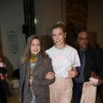 Gigi Hadid et Karlie Kloss assistent à la soirée de lancement de la bouteille d'Evian "Rainbow Inside", collaboration entre Evian et Virgil Abloh au Palais de Chaillot à Paris, France, le 25 février 2019.