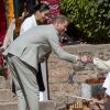 Le prince Harry et Meghan Markle, duchesse de Sussex, enceinte, aux Jardins andalous à Rabat lors de leur voyage officiel au Maroc, le 25 février 2019.