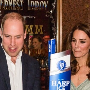 Le prince William, duc de Cambridge, et Catherine (Kate) Middleton, duchesse de Cambridge, lors d'une réception à l'Empire Music Hall à Belfast, le 27 février 2019.