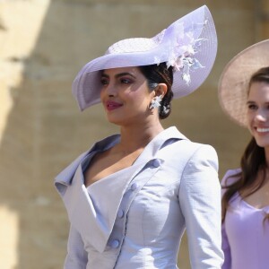 Priyanka Chopra - Les invités arrivent à la chapelle St. George pour le mariage du prince Harry et de Meghan Markle au château de Windsor, Royaume, Uni, le 19 mai 2018.