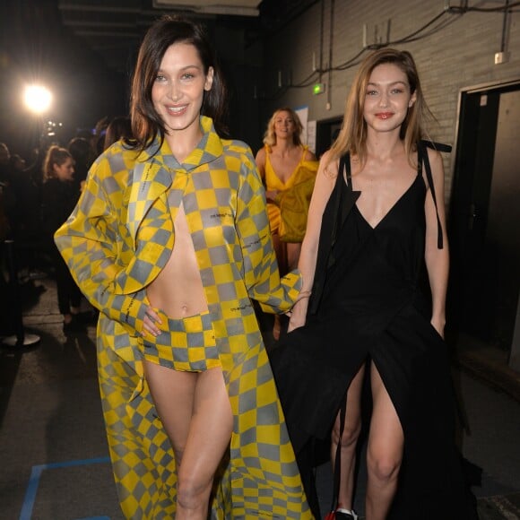 Bella et Gigi Hadid - Coulisses du défilé Off-White™ "Collection Prêt-à-Porter Automne/Hiver 2019-2020" lors de la Fashion Week de Paris (PFW), le 28 février 2019. © Veeren/CVS/Bestimage