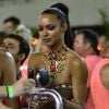 Les mannequins Victoria Secret Lais Ribeiro et Lays Silva font la fête au carnaval de Rio de Janeiro au Brésil, le 3 mars 2019.