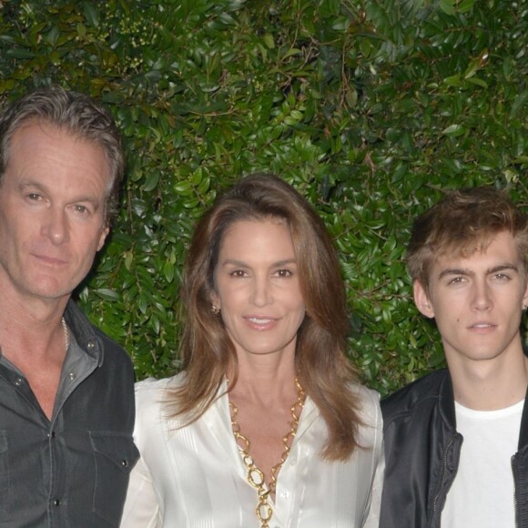 Rande Gerber avec sa femme Cindy Crawford et son fils Presley Walker Gerber au diner caritatif Chanel dans une résidence privée de Malibu à Los Angeles, le 2 juin 2018  Celebrity guests attend the Chanel Dinner Celebrating our Majestic Oceans, A Benefit for NRDC at a private residence in Malibu, California. 2nd june 201802/06/2018 - Los Angeles
