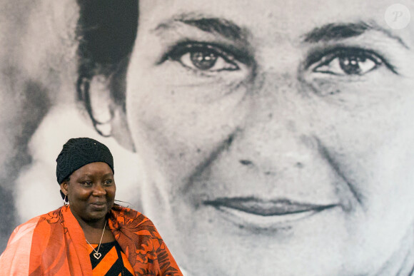 Aissa Doumara Ngatansou - Remise du premier prix "Simone Veil" à la Camerounaise Aissa Doumara Ngatansou au palais de l'Elysée à Paris, à l'occasion de la journée mondiale du droits des femmes. Le 8 mars 2019 © Stéphane Lemouton / Bestimage French President Presentation of the Simone Veil prize, at the Elysee Palace, in Paris, on March 8, 2019 during International Women's Day. France's first Simone Veil prize goes to a Cameroonian activist who has worked against forced marriages and other violence against girls and women.08/03/2019 - Paris