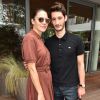 Pierre Niney et sa compagne Natasha Andrews au village lors des internationaux de France à Roland Garros le 10 juin 2018. © Veeren / Bestimage
