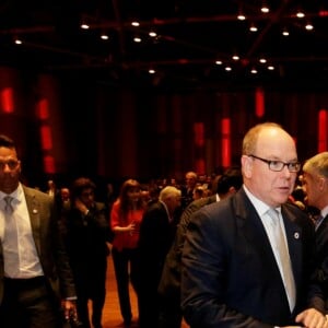 Exclusif - Le prince Albert II de Monaco lors de la cérémonie de remise des diplômes de secourisme de la Croix-Rouge monégasque à l'auditorium Rainier III à Monaco le 11 mars 2019. © Dylan Meiffreit/Nice Matin/Bestimage