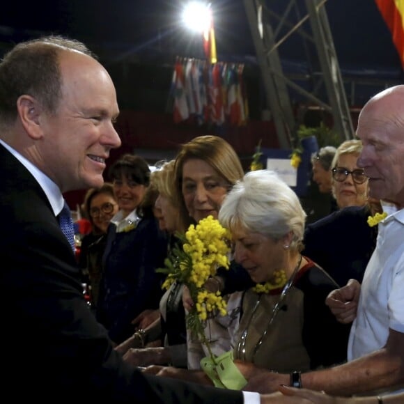 Exclusif - Visite du prince Albert II de Monaco à la kermesse Soeur Marie au chapiteau de Fontvieille à Monaco, le 8 mars 2019 @Jean-François Ottonello /Dylan Meiffret/Nice Matin/BestImage