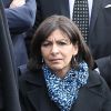 Anne Hidalgo - Obsèques de Antoine Veil au cimetière du Montparnasse à Paris. Le 15 avril 2013