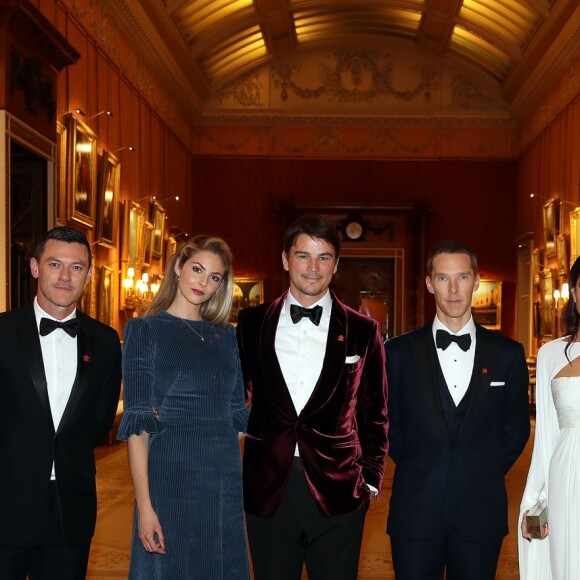 George Clooney et sa femme Amal Clooney avec le prince Charles - Dîner "The Princes Trust" au Buckingham Palace à Londres, le 12 mars 2019.
