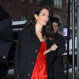 Amal Clooney arrive à l'hôtel Mark pour la baby shower de Meghan Markle à New York City, New York, Etats-Unis, le 20 février 2019.