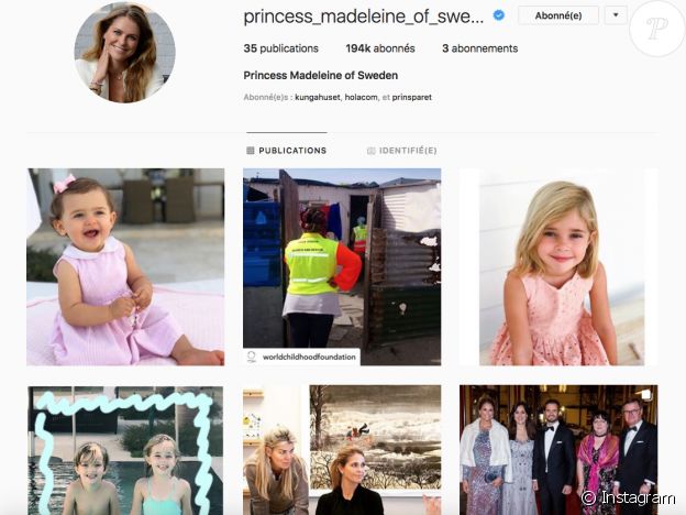 La princesse Madeleine de Suède a fêté le 9 mars 2019 sur Instagram le 1er anniversaire de sa fille la princesse Adrienne, quelques jours après les 5 ans de la princesse Leonore. Dans les deux cas, une photo à l'ambiance floridienne... Capture d'écran Instagram.