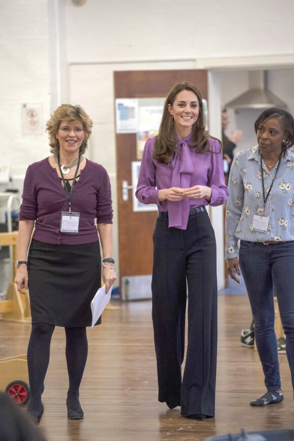 Kate Catherine Middleton, duchesse de Cambridge, en visite au centre pour enfants "Henry Fawcett" à Londres. Le 12 mars 2019