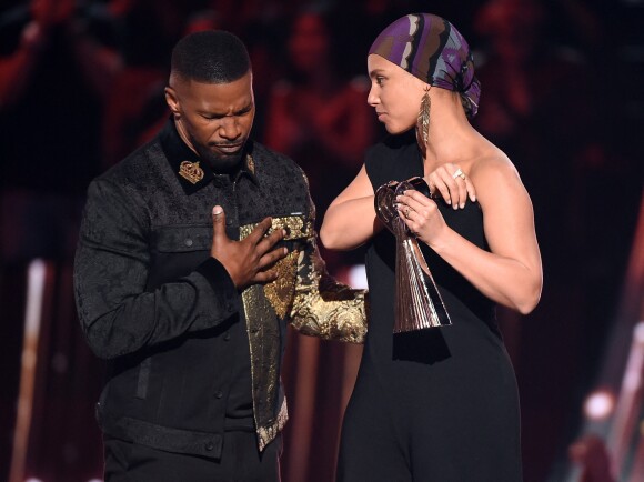Jamie Foxx et Alicia Keys - iHeartRadio Music Awards 2019 au Microsoft Theatre. Los Angeles, le 14 mars 2019.