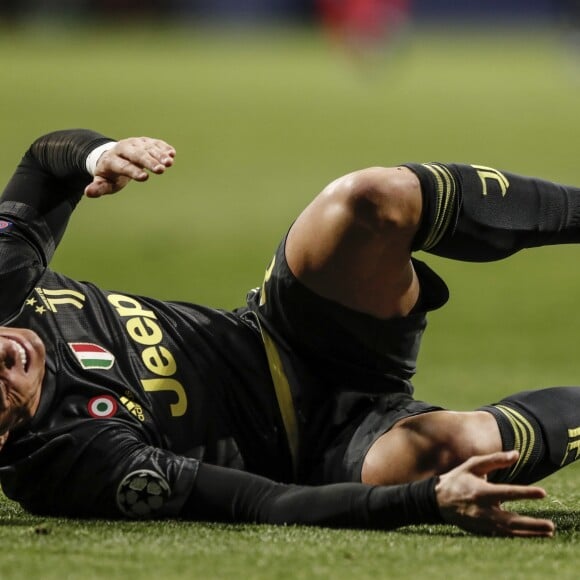 Cristiano Ronaldo lors du match de 8ème de finale de la Champions League "Atletico - Juventus (2-0à)" à Madrid, le 20 février 2019.