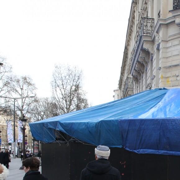 Le Fouquet's 2 jours après l'Acte 18 des "gilets jaunes" à Paris, le 18 mars 2019. © Denis Guignebourg / Bestimage