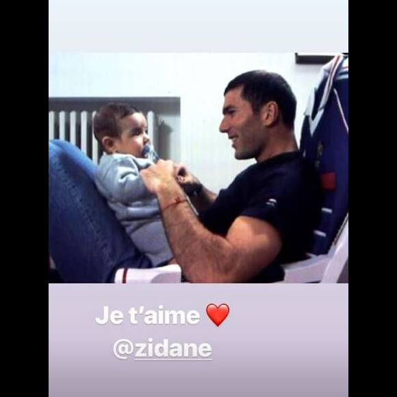 Luca Zidane publie une photo de lui bébé avec son père Zinédine Zidane. Instagram, le 19 mars 2019.