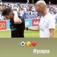 Luca Zidane publie une photo avec son père Zinédine Zidane sur Instagram, le 19 mars 2019.