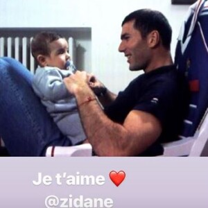 Luca Zidane publie une photo de lui bébé avec son père Zinédine Zidane. Instagram, le 19 mars 2019.