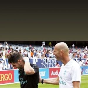 Luca Zidane publie une photo avec son père Zinédine Zidane sur Instagram, le 19 mars 2019.