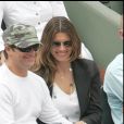 David Hallyday et sa femme Alexandra Pastor à Roland-Garros en 2007.