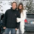 David Hallyday et sa femme Alexandra Pastor à Val d'Isère en 2008.