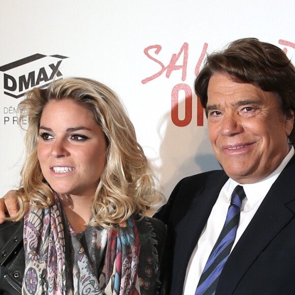 Bernard Tapie avec sa femme Dominique et sa fille Sophie - Avant-première de "Salaud, on t'aime" à l'UGC Normandie sur les Champs-Elysées à Paris le 31 mars 2014.